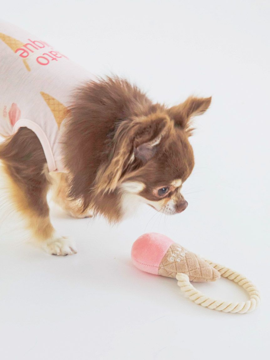 gelato pique（ジェラートピケ）【CAT&DOG】【販路限定商品】ロープ付きアイスモチーフトイ｜全2色