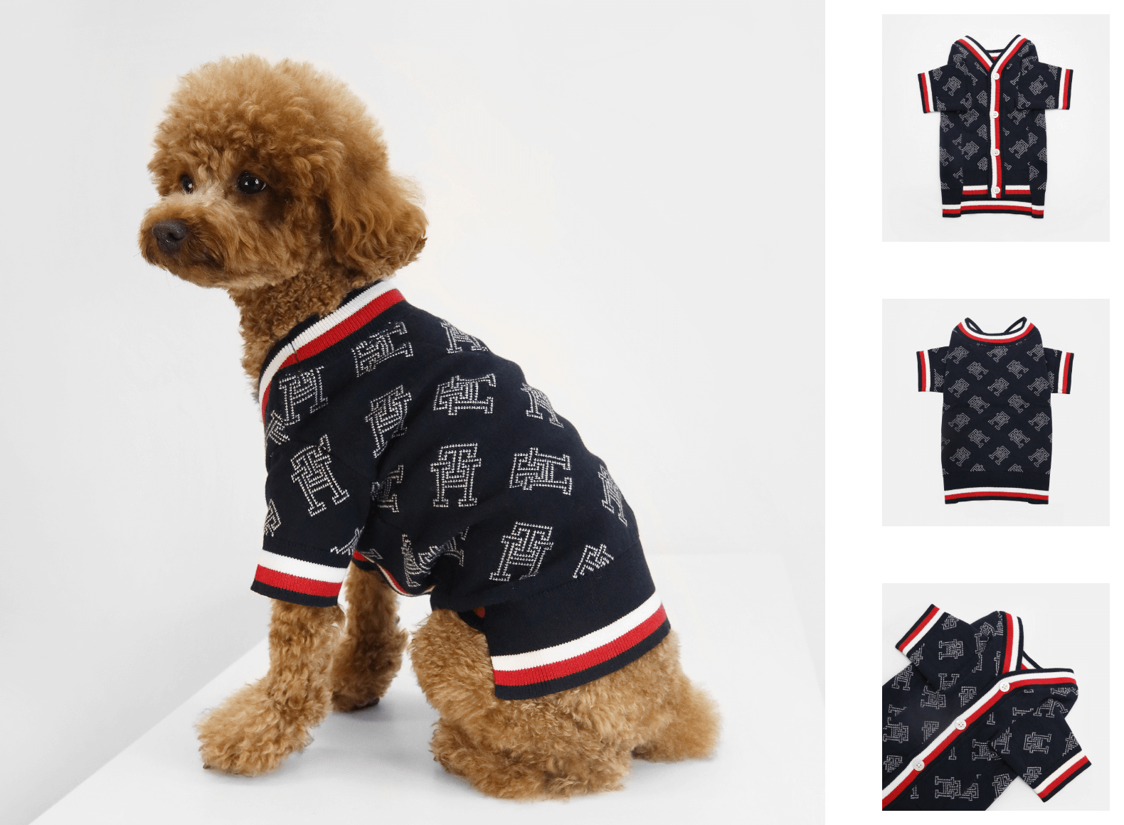 ボタンニットセーター / Dog Button Front Sweater
