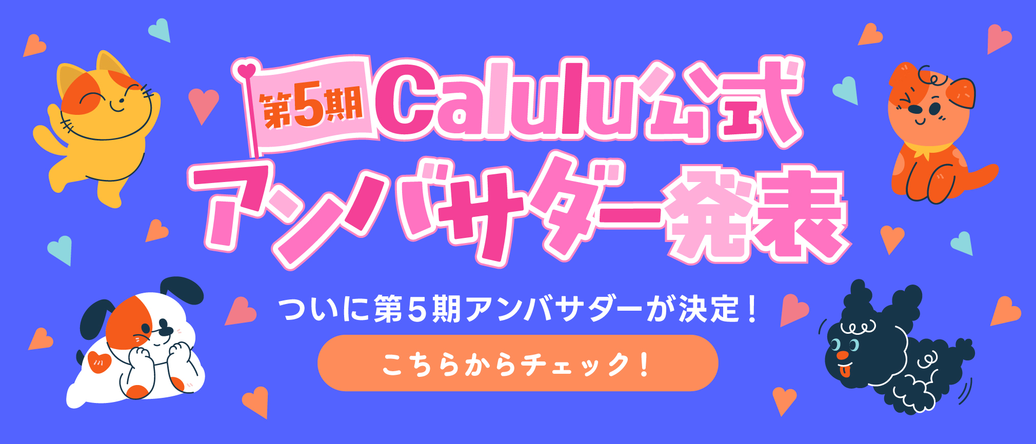 Calulu公式第5期公式アンバサダー発表