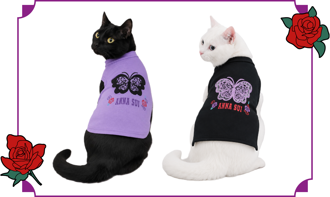 ANNA SUI（アナスイ） 保温性のある猫用ミニ丈タンク｜全2色