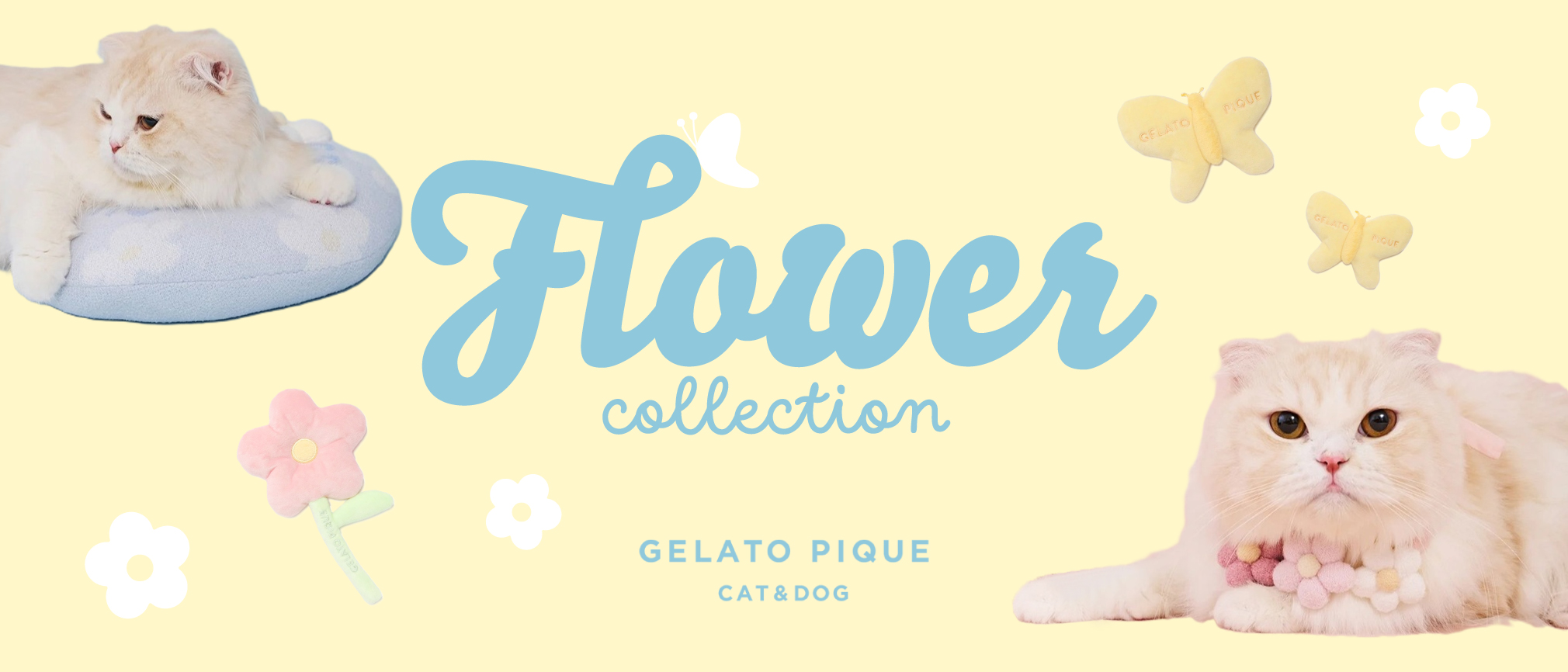GELATO PIQUEト 猫フラワーモチーフ