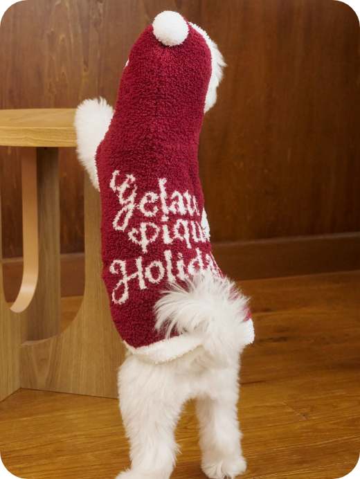 【HOLIDAY】ベビモコサンタケープ