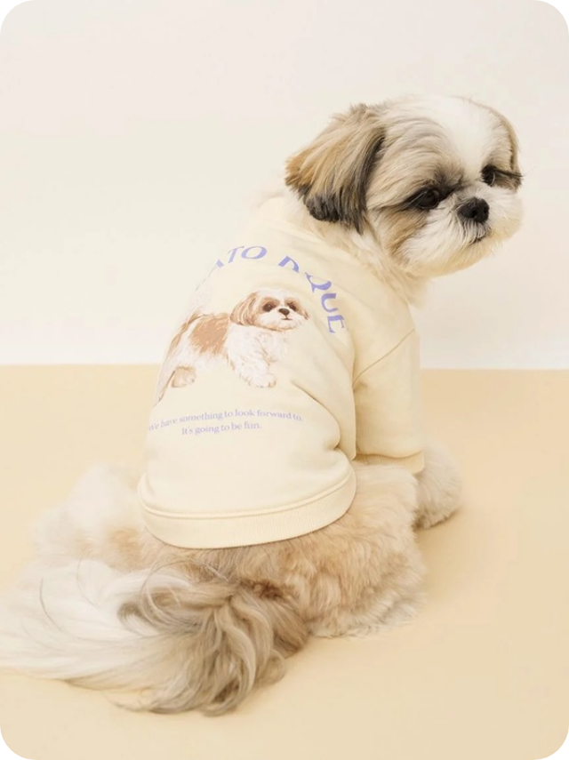 gelato pique（ジェラートピケ）【CAT&DOG】 お散歩DOGの裏毛プルオーバー シーズー