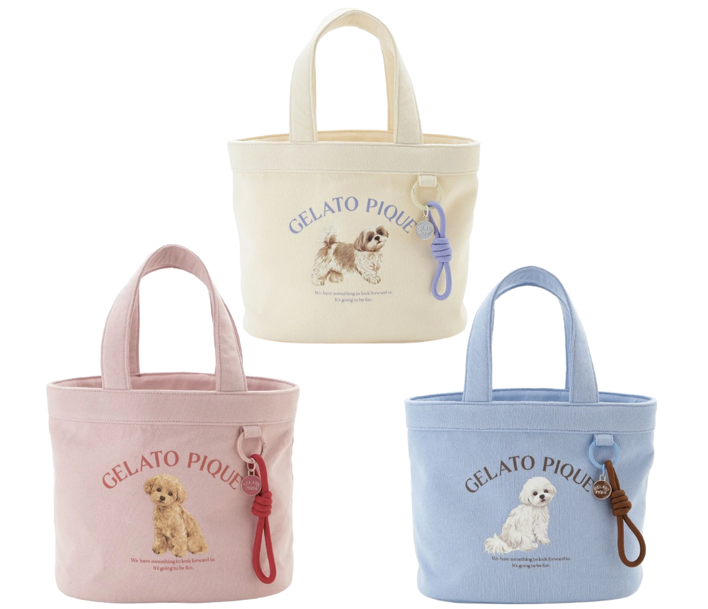 gelato pique（ジェラートピケ）【CAT&DOG】 お散歩ドッグミニバッグ｜全3色
