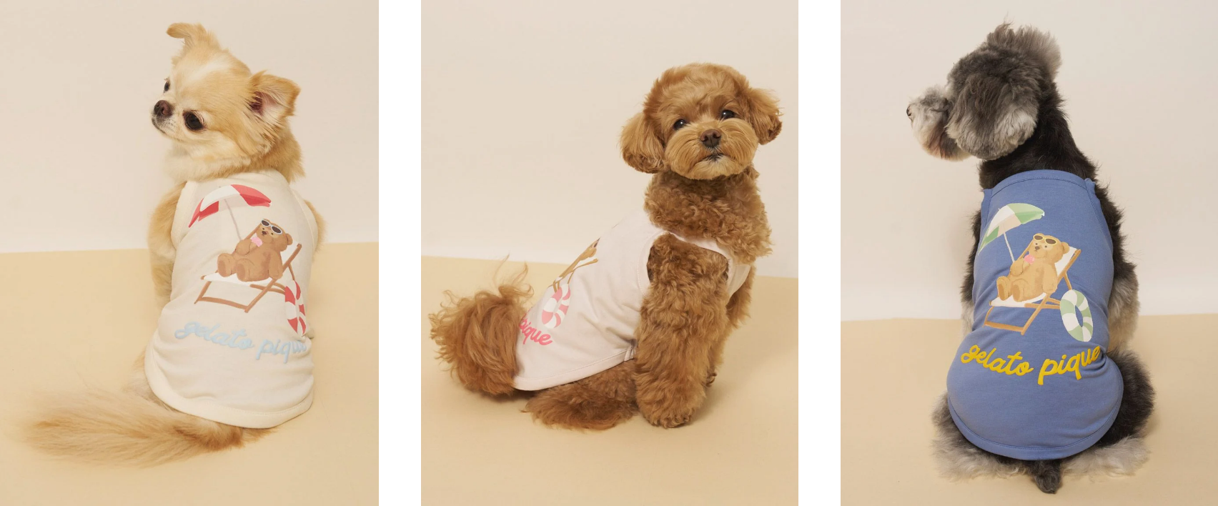 gelato pique（ジェラートピケ）【CAT&DOG】【接触冷感】 サマーベア柄プルオーバー｜全3色