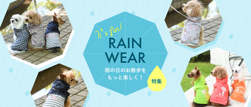 雨の日のお散歩をもっと楽しく！人気ブランドの犬用レインコート特集
