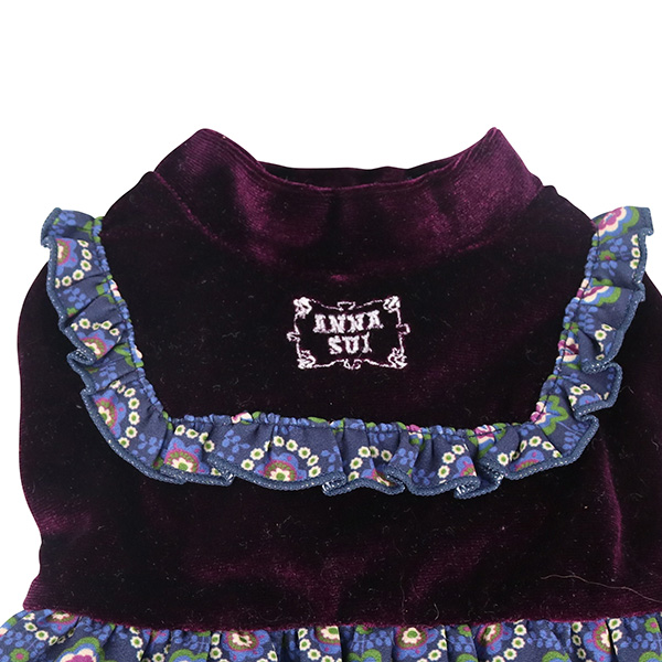 2021秋冬 ANNA SUI（アナ スイ）ボヘミアン ベロア ワンピース　※ブラックのみ