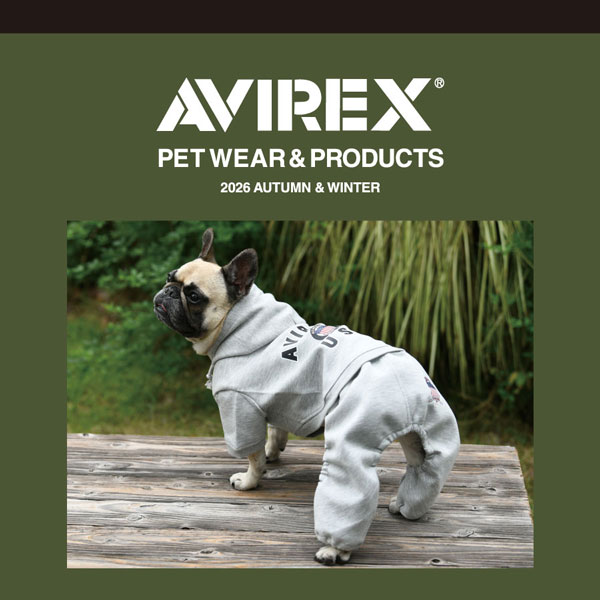 2026新商品 AVIREX(アヴィレックス)シグニチャーバーシティーロゴセットアップ