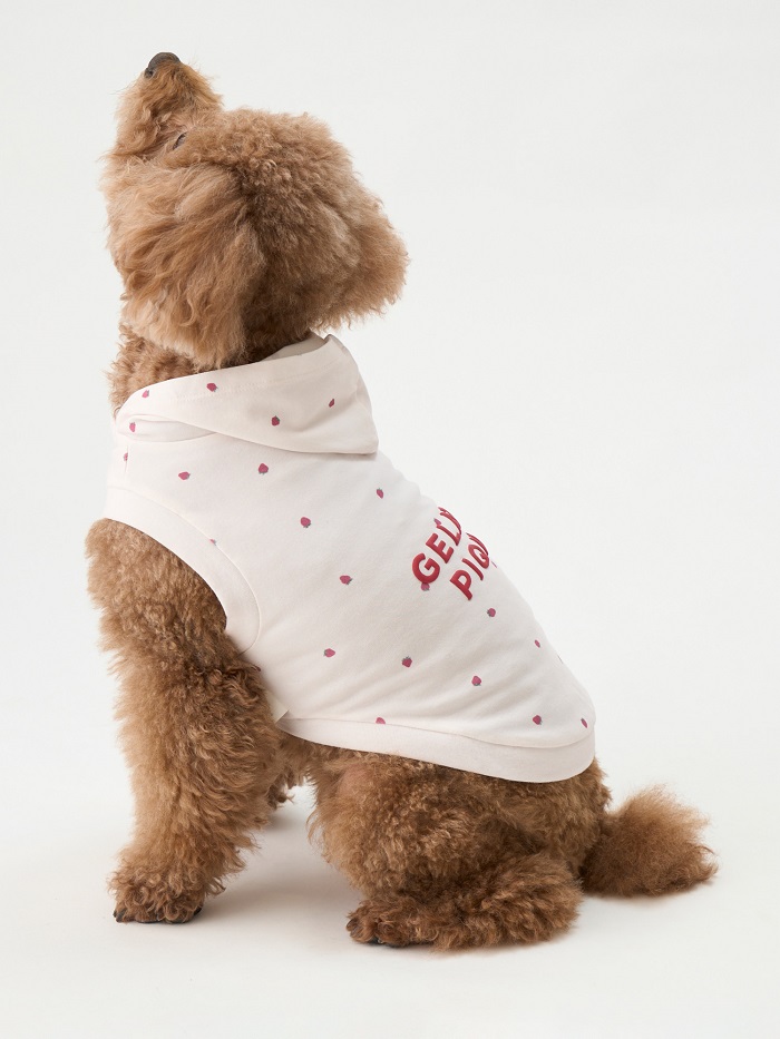 gelato pique（ジェラートピケ）【CAT&DOG】【販路限定商品】コットンモダールストロベリー柄フーディー