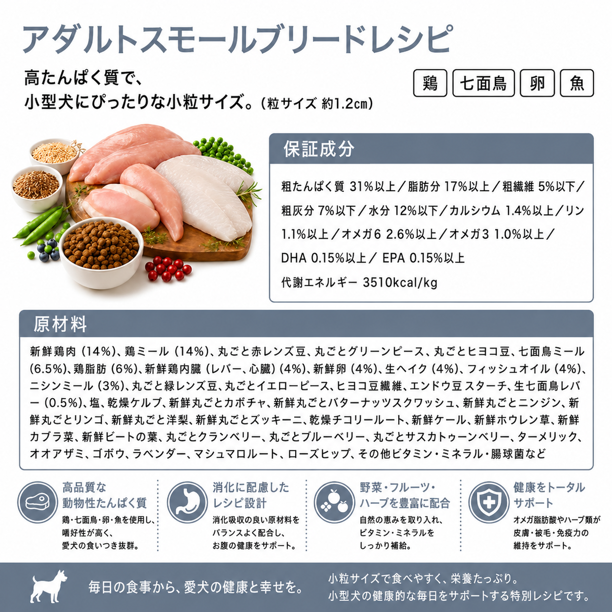 ACANA(アカナ)アダルトスモールブリードレシピ 2kg
