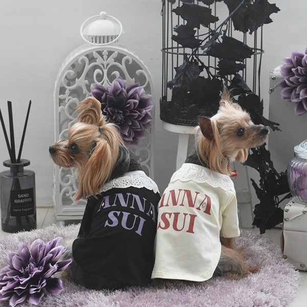 【パピー・超小型犬用】ANNA SUI（アナ スイ）襟付きロゴTシャツ