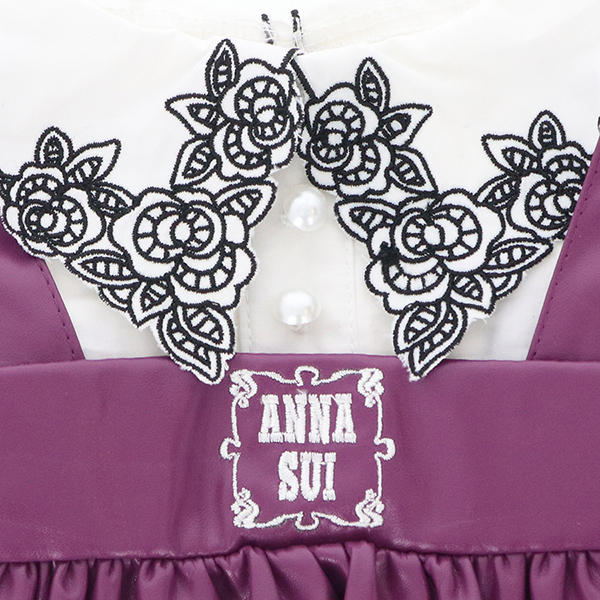 2022 ANNA SUI（アナ スイ）フェイクレザープリーツワンピース