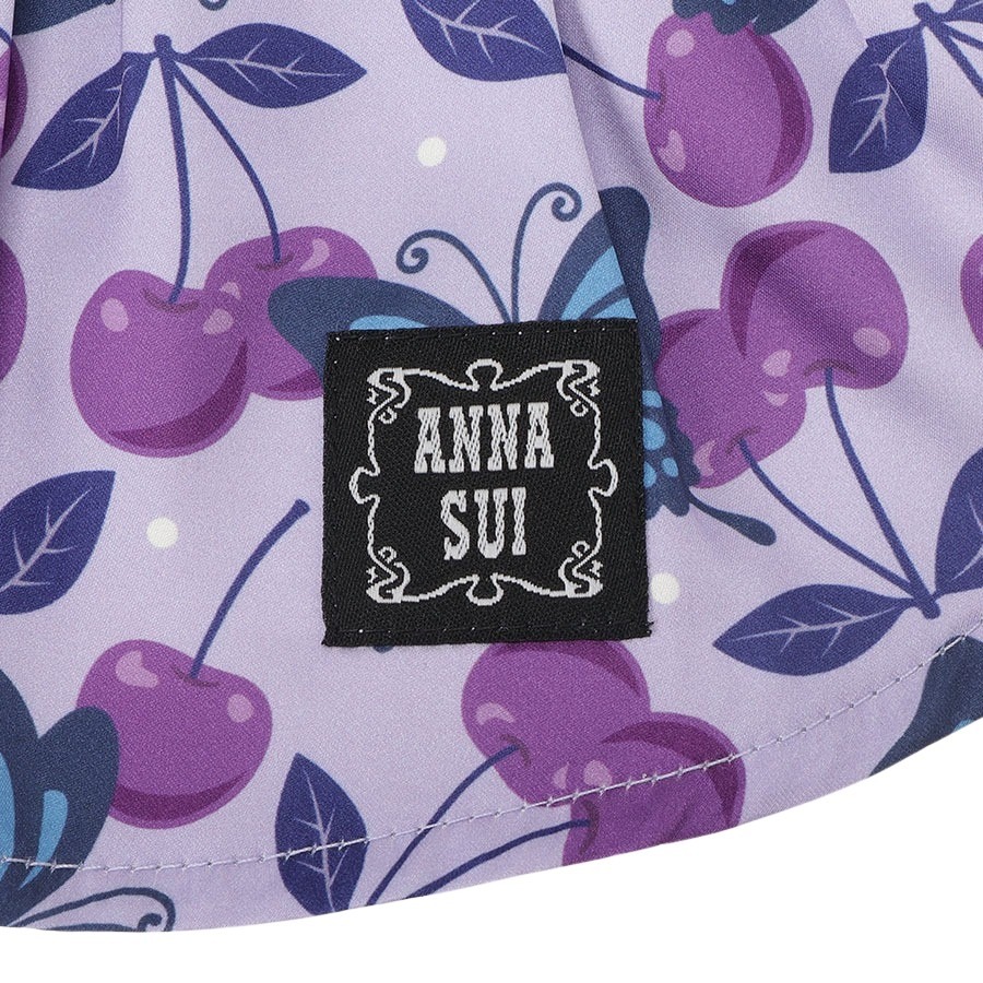 2025新商品 ANNA SUI（アナ スイ）リボンタイチェリー総柄ワンピ