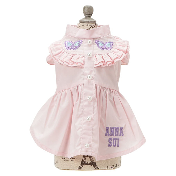 2025新商品 ANNA SUI（アナ スイ）蝶刺繍シャツワンピ