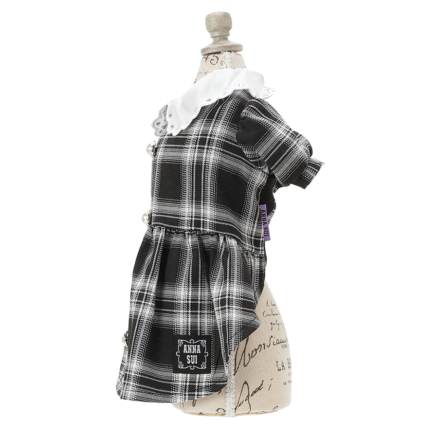 2025新商品 ANNA SUI（アナ スイ）リボンチャーム付きチェック柄ワンピース