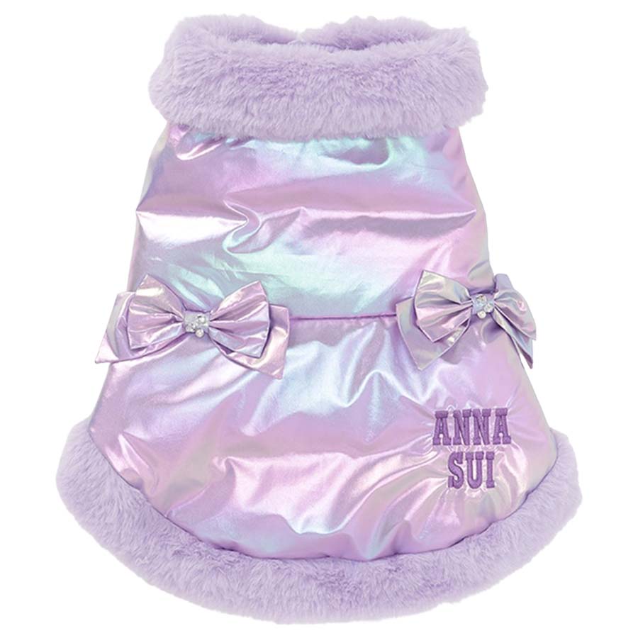 2025新商品 ANNA SUI（アナ スイ）リボン付きリアルダウンベスト