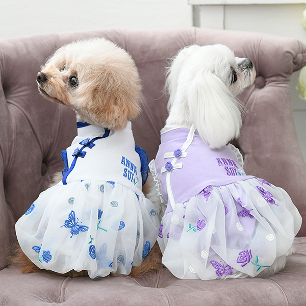 2026新商品 ANNA SUI（アナ スイ）バタフライチャイナバルーンワンピ