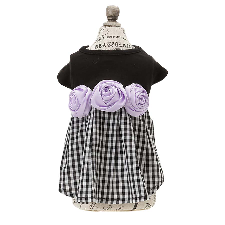 2026新商品 ANNA SUI(アナ スイ)バラコサージュギンガムチェックワンピ