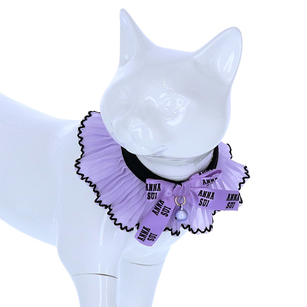 ANNA SUI（アナスイ） 猫用リボン付シフォンプリーツシュシュ首輪