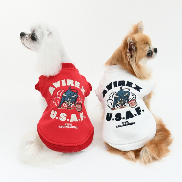 2026新商品 AVIREX（アヴィレックス）L/S ビーフプリントスウェット