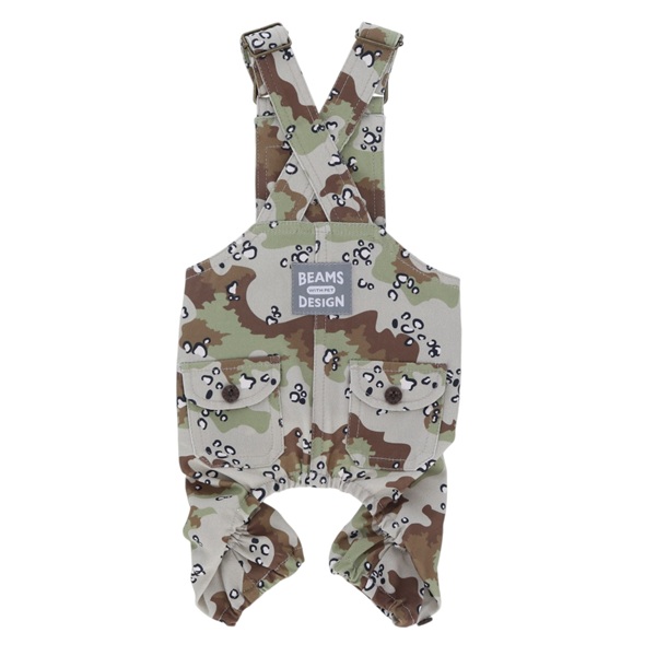 BEAMS DESIGN(ビームス デザイン)サロペット チョコチップカモ柄