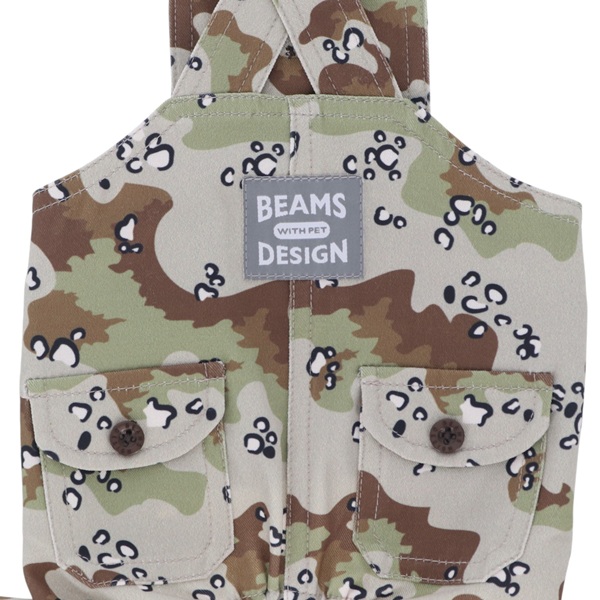 BEAMS DESIGN(ビームス デザイン)サロペット チョコチップカモ柄