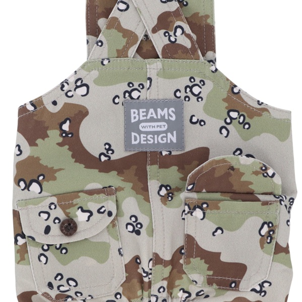 BEAMS DESIGN(ビームス デザイン)サロペット チョコチップカモ柄