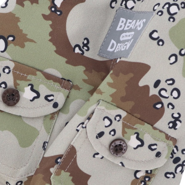 BEAMS DESIGN(ビームス デザイン)サロペット チョコチップカモ柄