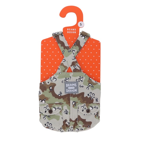 BEAMS DESIGN(ビームス デザイン)サロペット チョコチップカモ柄