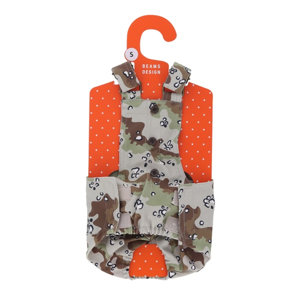 BEAMS DESIGN(ビームス デザイン)サロペット チョコチップカモ柄