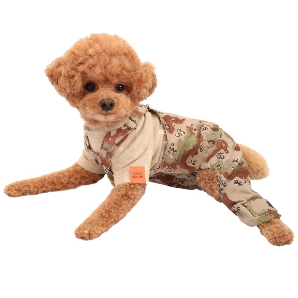 BEAMS DESIGN(ビームス デザイン)サロペット チョコチップカモ柄