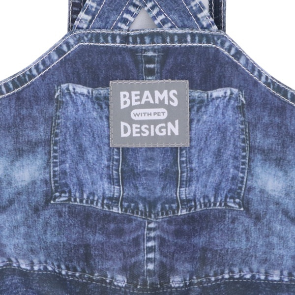 BEAMS DESIGN(ビームス デザイン)サロペット デニムプリント柄