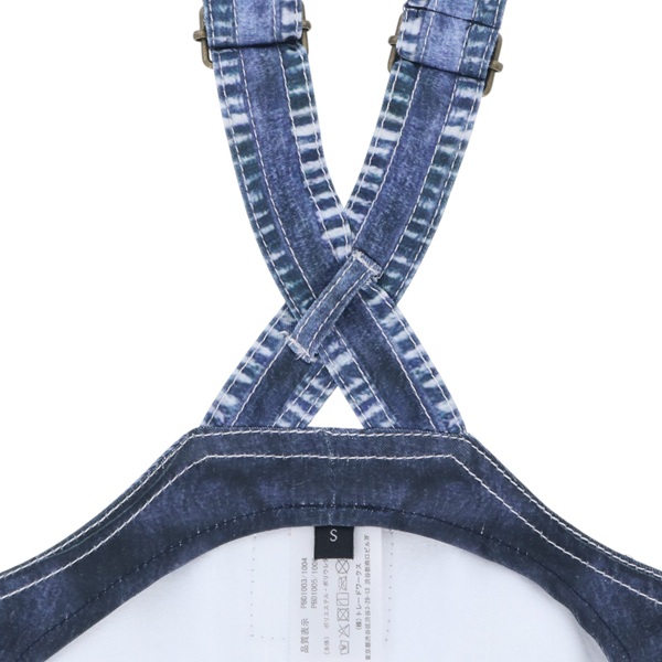 BEAMS DESIGN(ビームス デザイン)サロペット デニムプリント柄