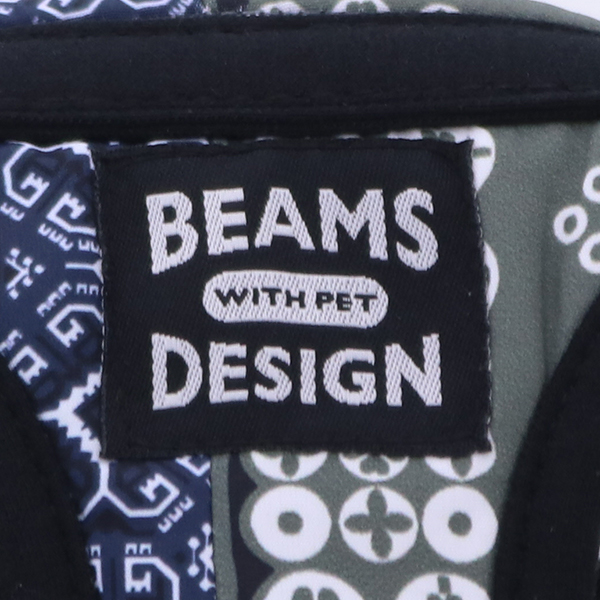 BEAMS DESIGN（ビームス デザイン）ハーネス オリジナルバンダナ柄 モノトーンマルチ