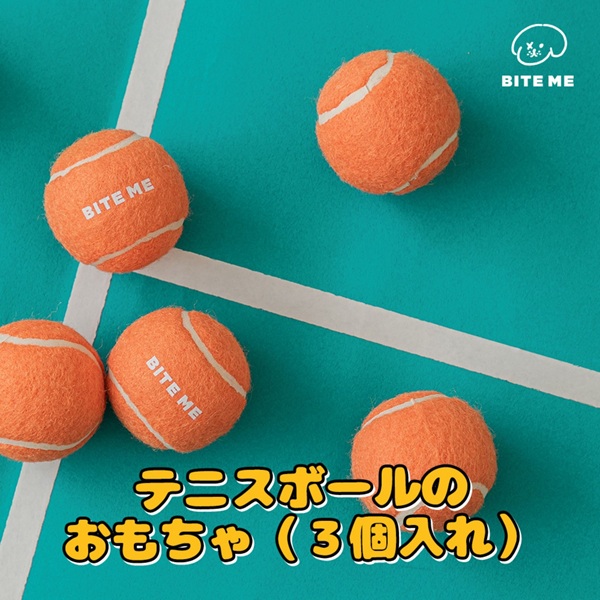 BITE ME（バイトミー）テニスボールおもちゃ 3個入り