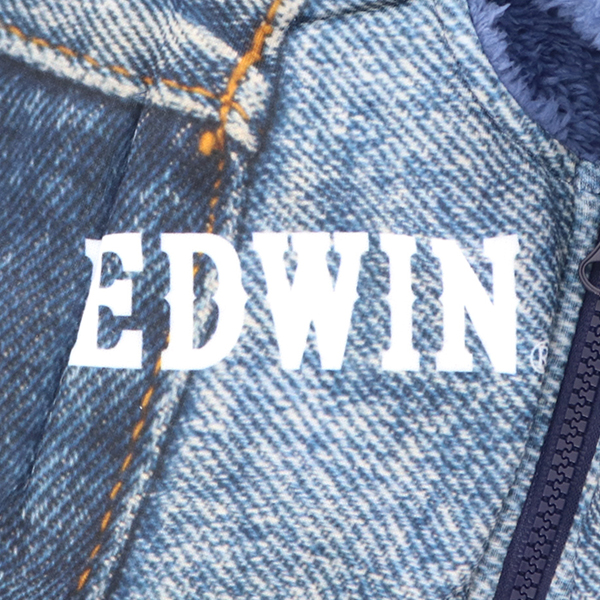 EDWIN（エドウイン）着るブランケット デニムパッチワーク柄