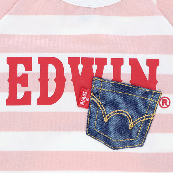 EDWIN（ エドウィン）デニムポケットボーダーTシャツ