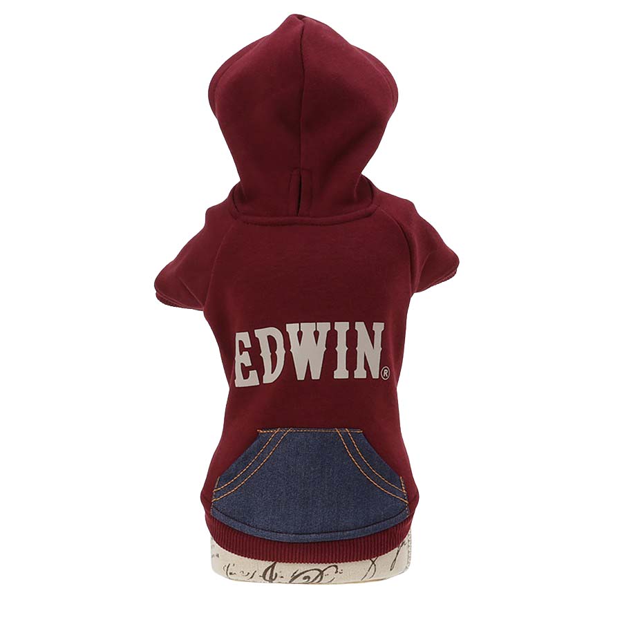 2025新商品 EDWIN（ エドウィン）デニムライクポケット付パーカー