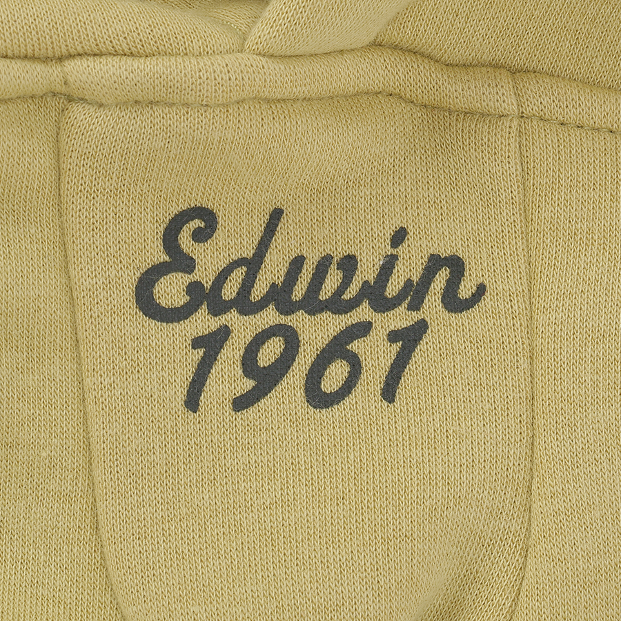 2025新商品 EDWIN（ エドウィン）デニムライクポケット付パーカー