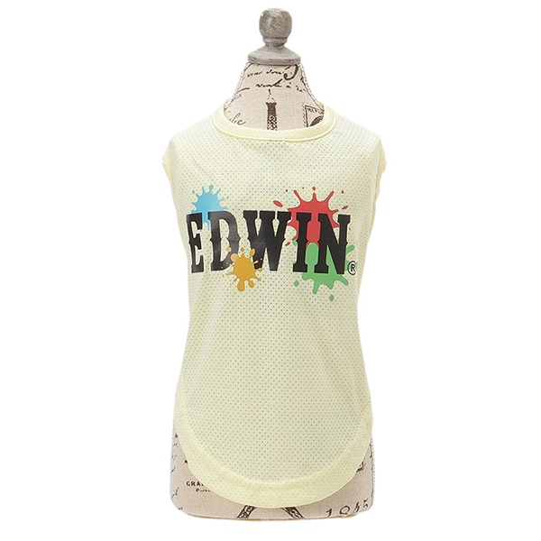 2025新商品 EDWIN（ エドウィン）ペイントロゴメッシュタンク