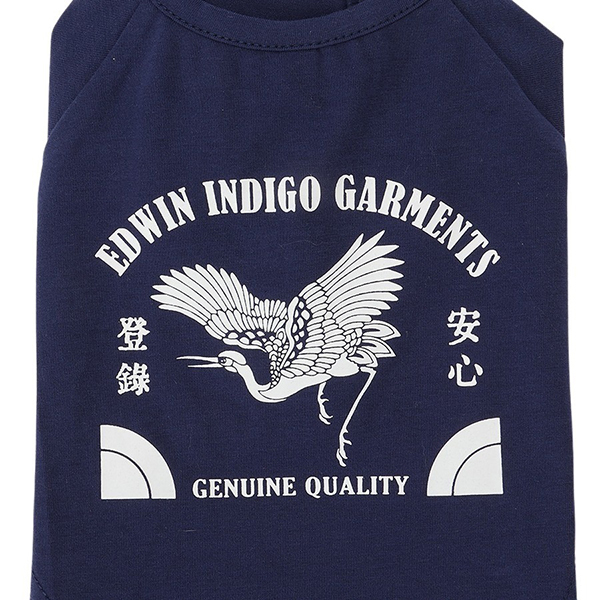 2025新商品 EDWIN（ エドウィン）藍染風タンチョウTシャツ