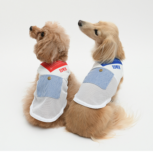 2026新商品 EDWIN（エドウィン）バンダナプリントクールメッシュタンク（保冷剤付き）