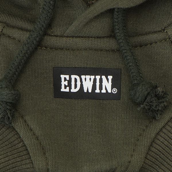 2026新商品 EDWIN( エドウィン)デニムパッチ風パーカー
