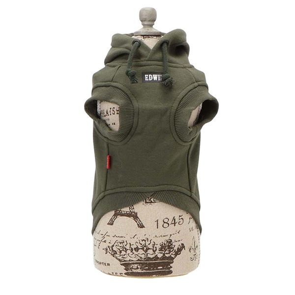 2026新商品 EDWIN( エドウィン)デニムパッチ風パーカー