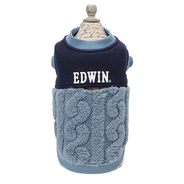 2026新商品 EDWIN( エドウィン)デニム切り替えふわもこスウェット
