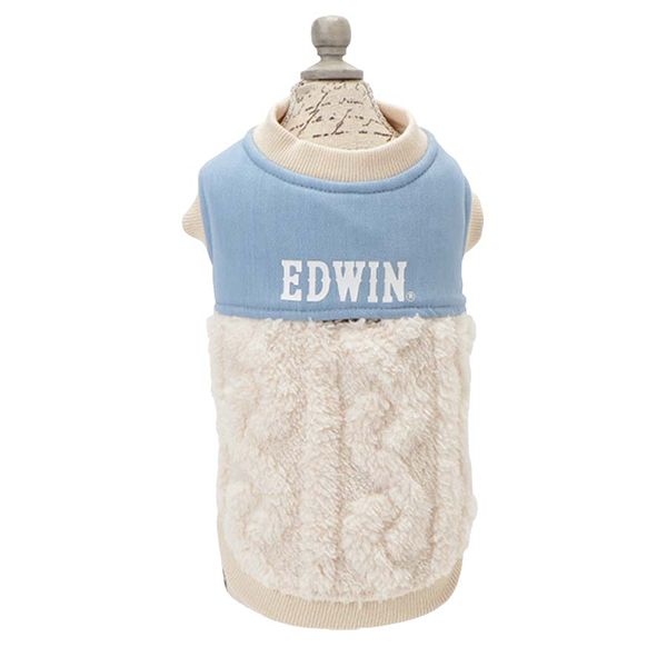 2026新商品 EDWIN( エドウィン)デニム切り替えふわもこスウェット