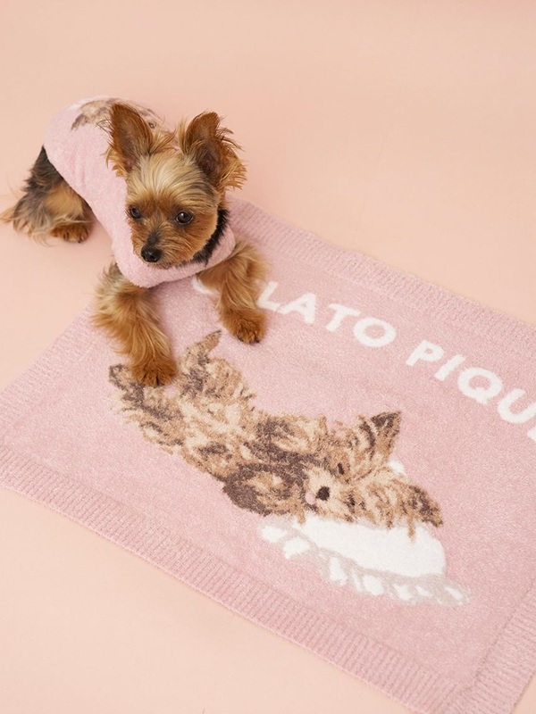 gelato pique(ジェラートピケ)【CAT&DOG】【販路限定商品】ヨークシャテリア柄ブランケット|全2色