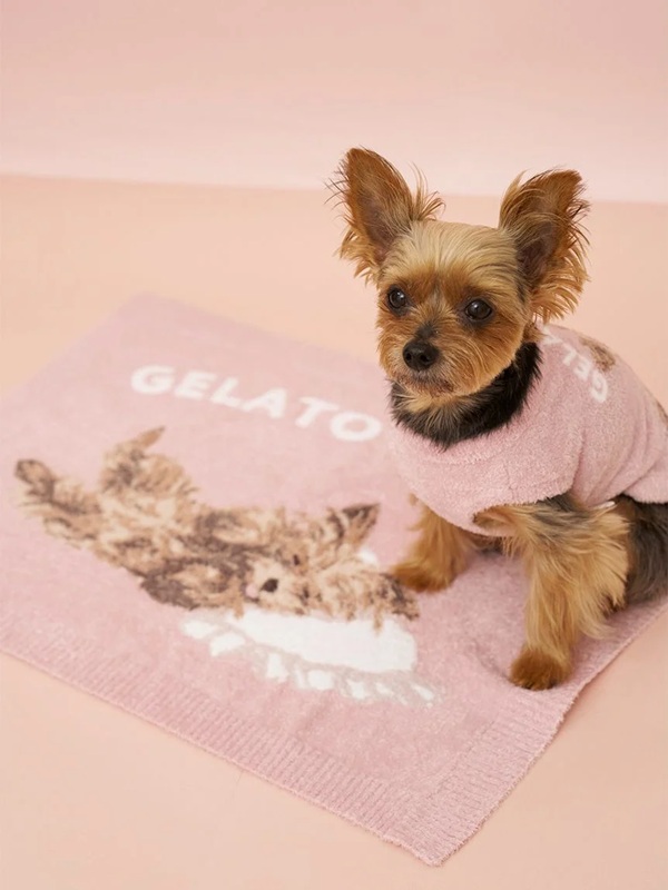 gelato pique(ジェラートピケ)【CAT&DOG】【販路限定商品】ヨークシャテリア柄ブランケット|全2色