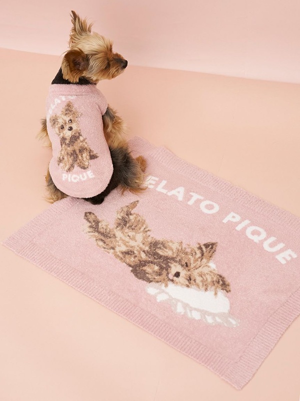 gelato pique(ジェラートピケ)【CAT&DOG】【販路限定商品】ヨークシャテリア柄ブランケット|全2色