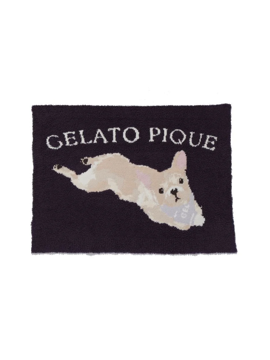 gelato pique(ジェラートピケ)【CAT&DOG】【販路限定商品】ベビモコフレンチブルドッグ柄ブランケット|全3色